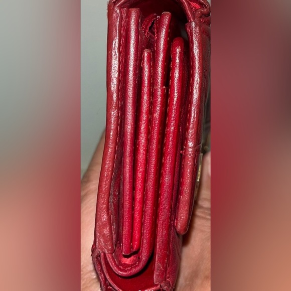 Red Tri-fold MCM Wallet-Authentic - Picture 9 of 11